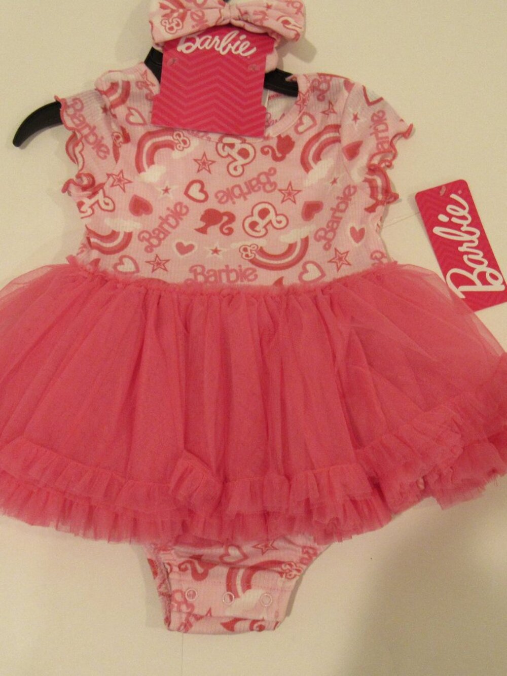 NEW TODDLER GIRL BARBIE BALLERINA OUTFIT W/MATCHING HEADBAND (12 or 18 mos)